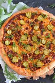 Red Sauce, Mozzarella, Ham, Bacon, Pickle Chips